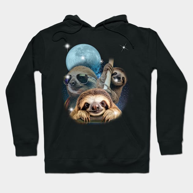 Sloths in Outer Space Hoodie by susanne.haewss@googlemail.com